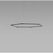 Z-Bar LED 31.5 inch Matte Black Pendant Ceiling Light, Honeycomb